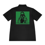 Graphic Polo — 'God Money Power' Green Icon Polo Shirt