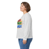God Money Power Long Sleeve Tee — Inspirational Faith & Wealth Graphic Shirt