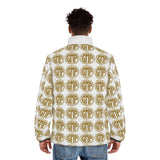 Men's Puffer Jacket — Gold Monogram Repeat AOP