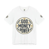 God Money Power Shirt – Vintage Emblem Faith & Wealth Tee