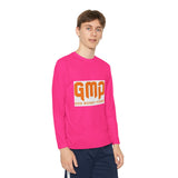 GMP "God Money Power" Youth Long Sleeve Tee - Orange Logo