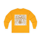 Long Sleeve Tee — Retro Roc Maroon Portrait Graphic