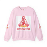 God Money Power Crewneck Sweatshirt — Retro Graphic Pullover
