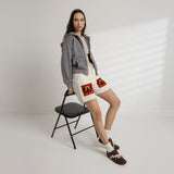 Fleece Sweat Shorts — Tropical Sunset Graphic