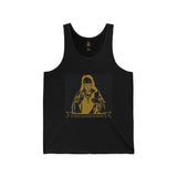 Religious Icon Tank Top — Gold Madonna Graphic Jersey Tank