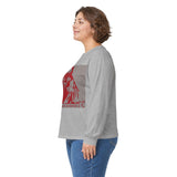 Long Sleeve Tee — 'God Money Power' Stenciled Icon Design