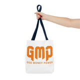 GMP 'God Money Power' Graphic Tote Bag – Bold Orange Statement Carryall