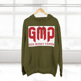GMP 'God Money Power' Hoodie – Bold Red Logo Fleece Pullover