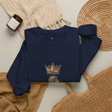 Crewneck Sweatshirt — "God Money Power" Crown & Coin Graphic