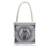 Religious Icon Tote Bag — "God Money Power" Graphic Canvas Tote