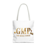 GMP "God Money Power" Gold Logo Tote Bag
