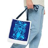 Blue 'God, Money, Power' Graphic Tote Bag – Spiritual Streetwear AOP