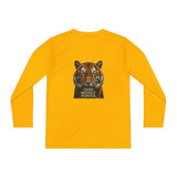 Youth Long Sleeve Tee — Tiger Face 'God • Money • Power' Graphic