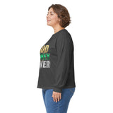 God Money Power -Long Sleeve Tee — Inspirational Faith & Wealth Graphic Shirt