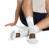 Slide Sandals with Red Panther Graphic — Men's Removable-Strap Slides