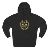 GMP God Money Power Hoodie — Retro Laurel Crest Graphic Hoodie