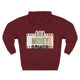 God Money Power Hoodie — Three-Panel Fleece Graphic Hoodie