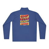 Quarter-Zip Pullover — Bold Retro "GMP: God Money Power" Graphic