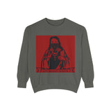 Graphic Sweatshirt — 'Blessed Rebel' Vintage Jesus Masked Design