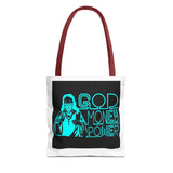 Tote Bag — Retro Neon "God Money Power" Graphic Tote