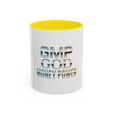 GMP GOD Money Power Accent Coffee Mug — Metallic Text 11/15oz