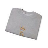 Crewneck Sweatshirt — "God Money Power" Crown & Coin Graphic