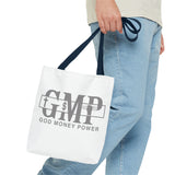 GMP "God Money Power" Printed Tote Bag — Faith & Finance Canvas Tote