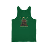 GMP Gold Throne Tank Top — Luxe Mythic Graphic Jersey Tank