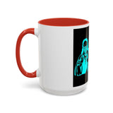 Coffee Mug — "God Money Power" Neon Nun Accent Ceramic Mug (11/15 oz)