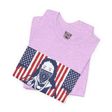 God Money Power Tee — Patriotic Bandana Saint Graphic T-Shirt