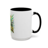 Accent Coffee Mug — "God Money Power" Bold Graphic Ceramic Mug