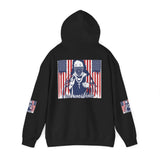 Patriotic Boxer Dog Hoodie — 'God, Money, Power' Americana Pullover