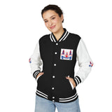 Letterman Jacket — Patriotic "God Money Power" Crest Varsity Jacket