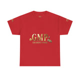 GMP "God Money Power" Tee - Gold Logo Graphic T-Shirt