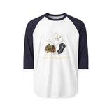 Raglan Shirt - 'God • Money • Power' Vintage Graphic Baseball Tee