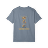 God Money Power T-Shirt — Crown & Coins Faith-Inspired Graphic Tee