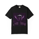 Angel Of Death- T-Shirt — Gothic Angel Wings Graphic Tee (Purple Reaper Design)