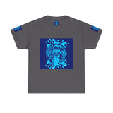 God Money Power Graphic Tee — Blue Urban Streetwear T-Shirt