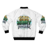 God Money Power Bomber Jacket — Graphic Men's Streetwear Jacket