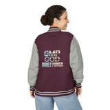 Letterman Jacket — 'GMP GOD MONEY POWER' Varsity Bomber