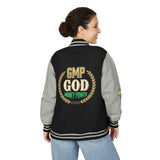 Letterman Jacket — 'GOD Money Power (GMP)' Red & White Varsity Jacket