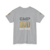 GMP GOD Money Power T-Shirt — Bold Gold Logo Tee