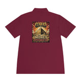 God Money Power Pyramid Polo Shirt — Vintage Pyramid Graphic Men’s Sport Polo
