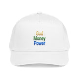 God Money Power Embroidered Baseball Cap