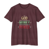 God Money Power T-Shirt – Retro Faith & Hustle Graphic Tee