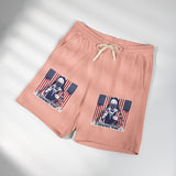 American Flag Graphic Sweat Shorts — Patriotic Fleece Lounge Shorts