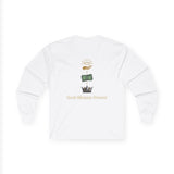 Long Sleeve Tee — "God · Money · Power" Graphic