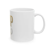 GMP Ceramic Mug — Gold "God Money Power" Inspirational Coffee Cup (11oz, 15oz)