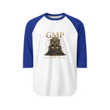 Raglan Shirt — GMP 'God Money Power' Gold Throne Graphic