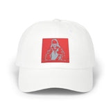 Dad Cap with Red Retro Santa Embroidered Patch